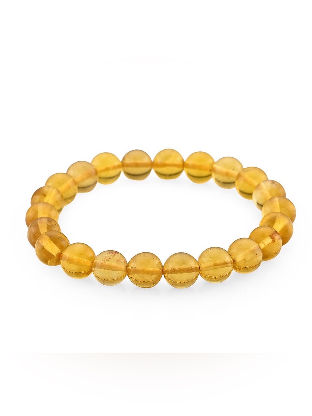 Yellow Fluorite Beaded Stretch Bracelet -